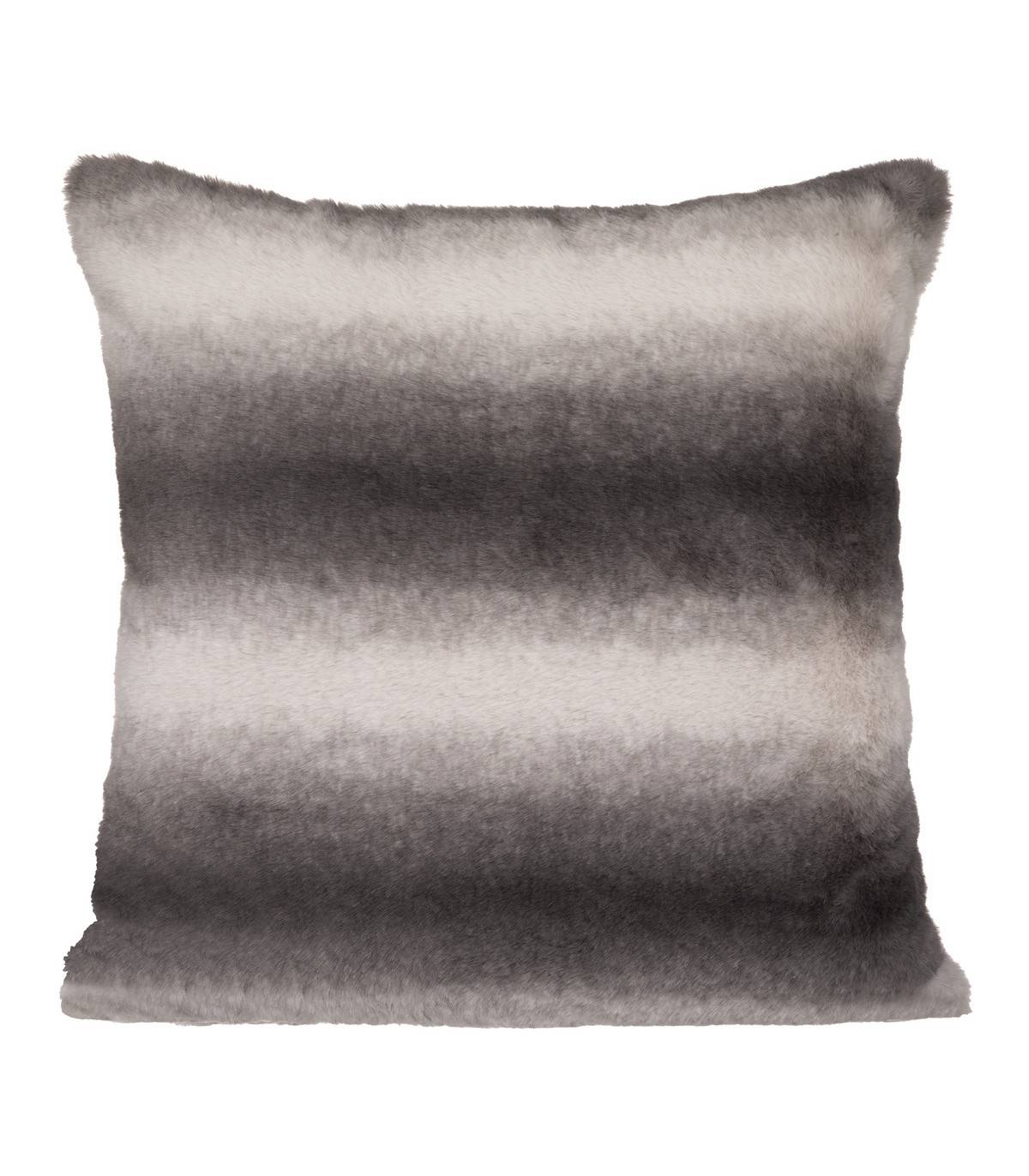 Coussin déhoussable Fourrure Grizzli nuance de gris 45 x 45 cm - Image 1