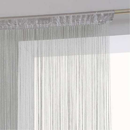 Rideau fil Gris 90 x 200 cm densité optimale - Image 3