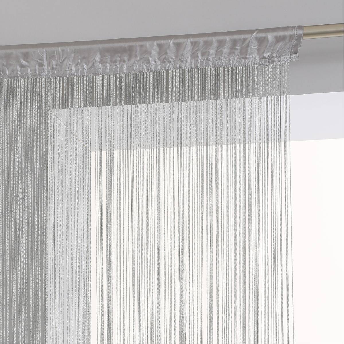 Rideau fil Gris 90 x 200 cm densité optimale - Image 3