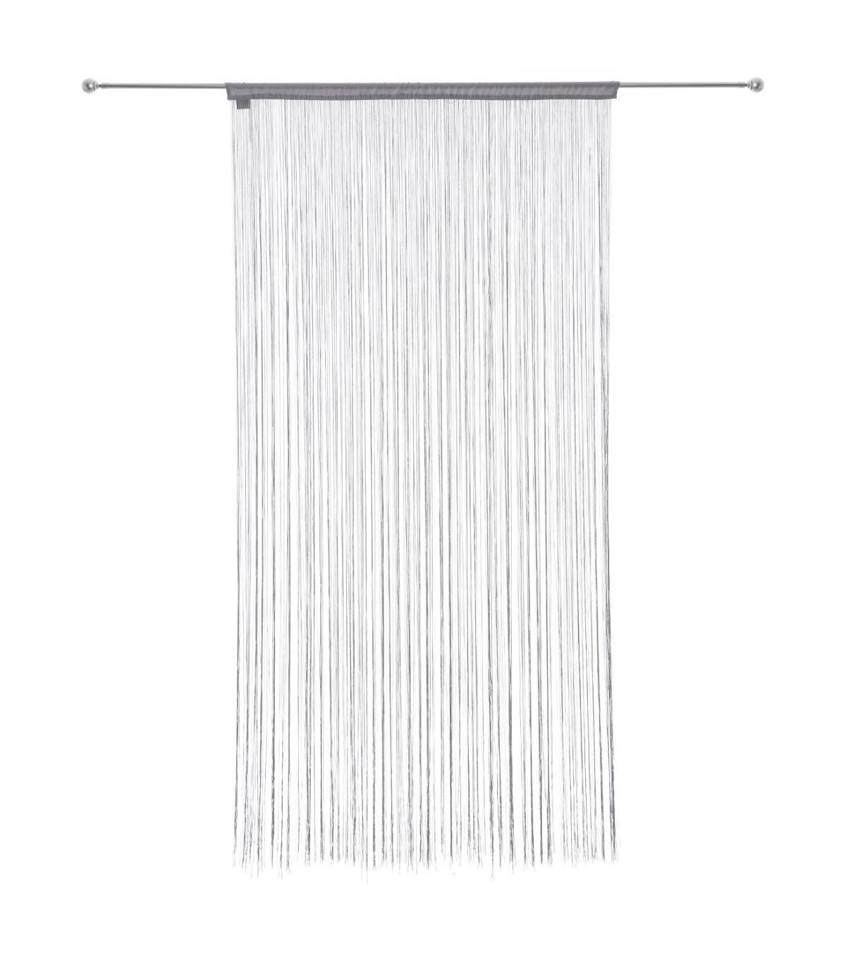 Rideau fil Gris 90 x 200 cm densité optimale - Image 2