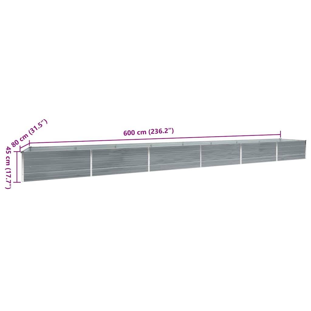 Prolenta Premium - Jardinière acier gris 600 x 80 x 45 cm - Prolenta premium p376.7 - Image 8