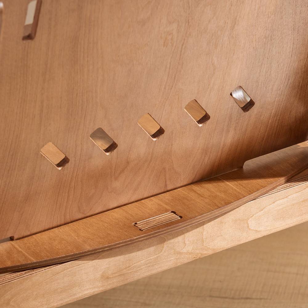 SoBuy Fauteuil de Salon et Bureau Ergonomique, Structure à Tenons et Mortaises, Hauteur d'Assise 35cm, Brun - Image 7