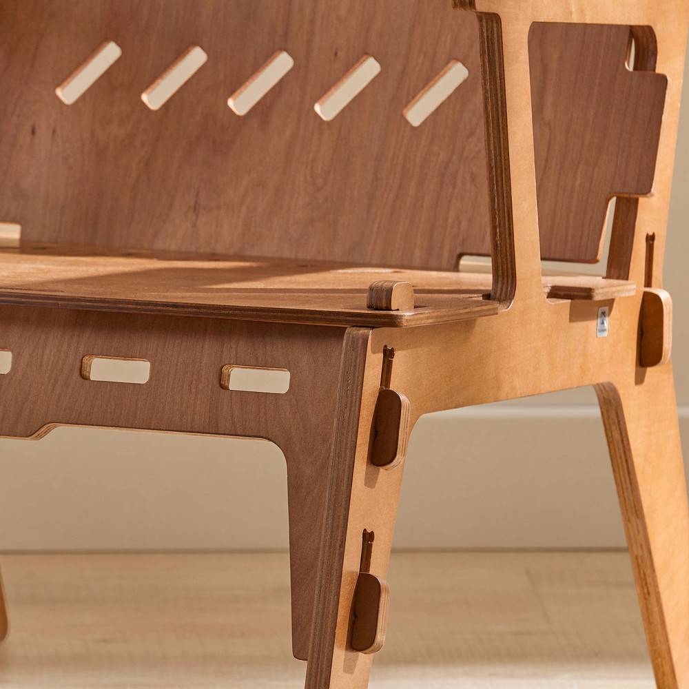 SoBuy Fauteuil de Salon et Bureau Ergonomique, Structure à Tenons et Mortaises, Hauteur d'Assise 35cm, Brun - Image 5