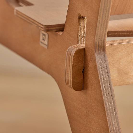 SoBuy Fauteuil de Salon et Bureau Ergonomique, Structure à Tenons et Mortaises, Hauteur d'Assise 35cm, Brun - Image 8