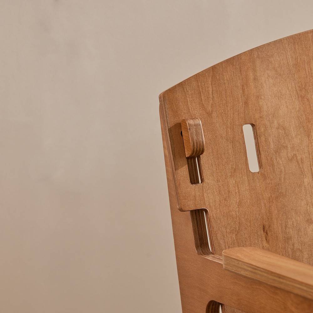 SoBuy Fauteuil de Salon et Bureau Ergonomique, Structure à Tenons et Mortaises, Hauteur d'Assise 35cm, Brun - Image 9