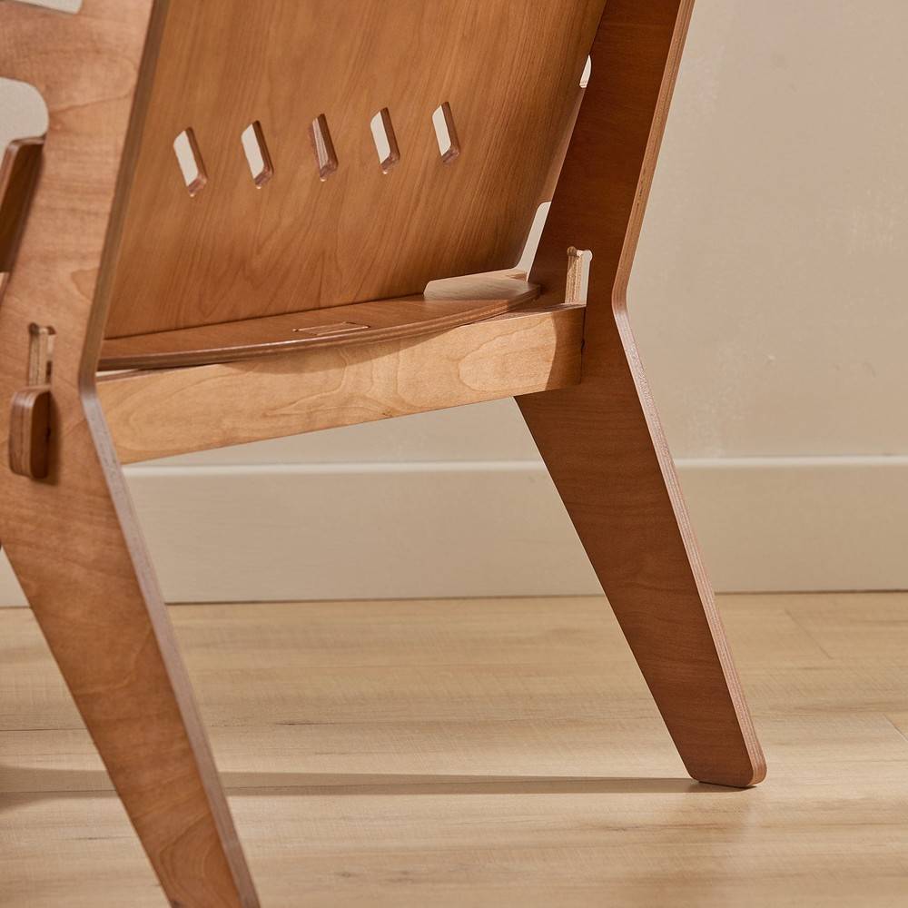 SoBuy Fauteuil de Salon et Bureau Ergonomique, Structure à Tenons et Mortaises, Hauteur d'Assise 35cm, Brun - Image 10