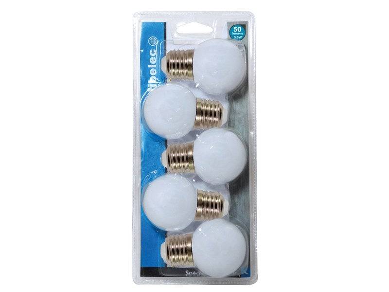 Tibelec - Lot de 5 ampoules led opaque E27 50 Lm ~ 7 W - Image 3