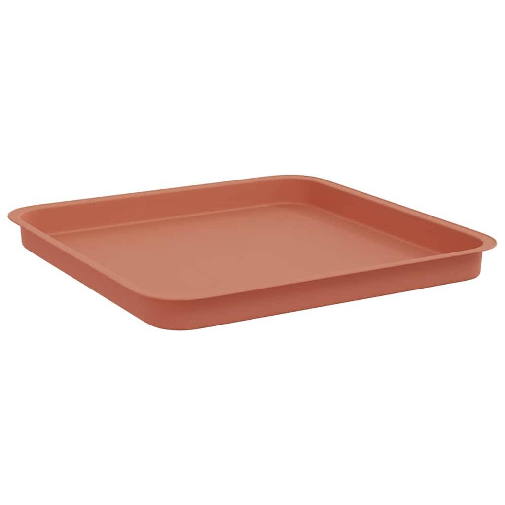 ComfortXL - Grands pots carrés plastique extérieur aménagement terrasse 43x43x33cm rouge - ComfortXL Outdoor Living - Image 7