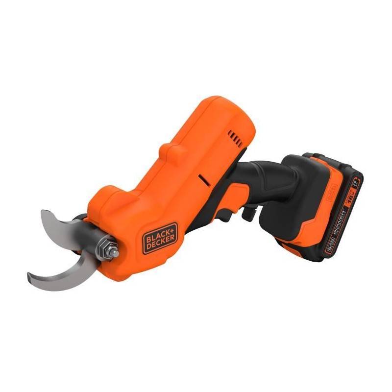 Sécateur Black+decker - Batterie Lithium 18v 2ah - Capacité De Coupe 25mm - Gâchette De Sécurité - Image 1