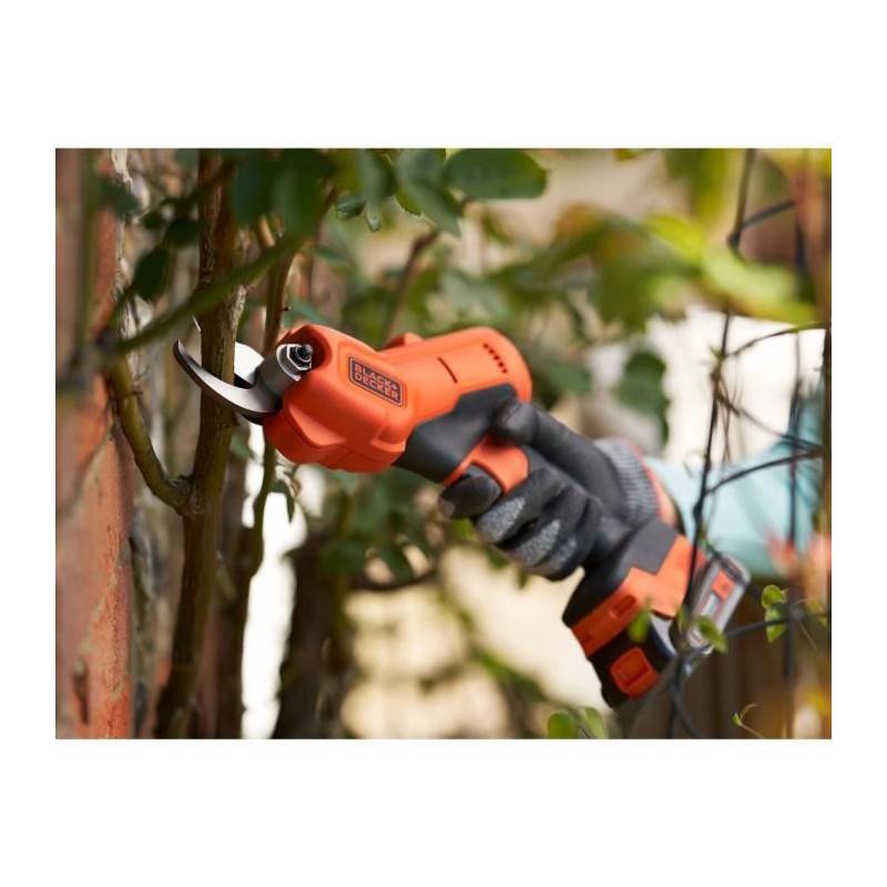 Sécateur Black+decker - Batterie Lithium 18v 2ah - Capacité De Coupe 25mm - Gâchette De Sécurité - Image 5