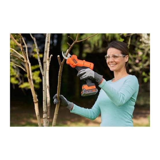 Sécateur Black+decker - Batterie Lithium 18v 2ah - Capacité De Coupe 25mm - Gâchette De Sécurité - Image 2