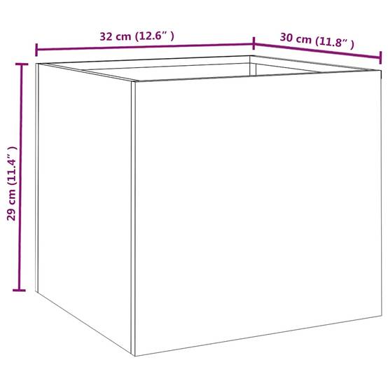 Vidaxl - Jardinières 2 pcs 32x30x29 cm acier corten vidaXL 821548 - Image 3