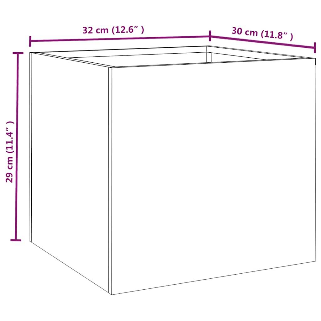 Vidaxl - Jardinières 2 pcs 32x30x29 cm acier corten vidaXL 821548 - Image 3