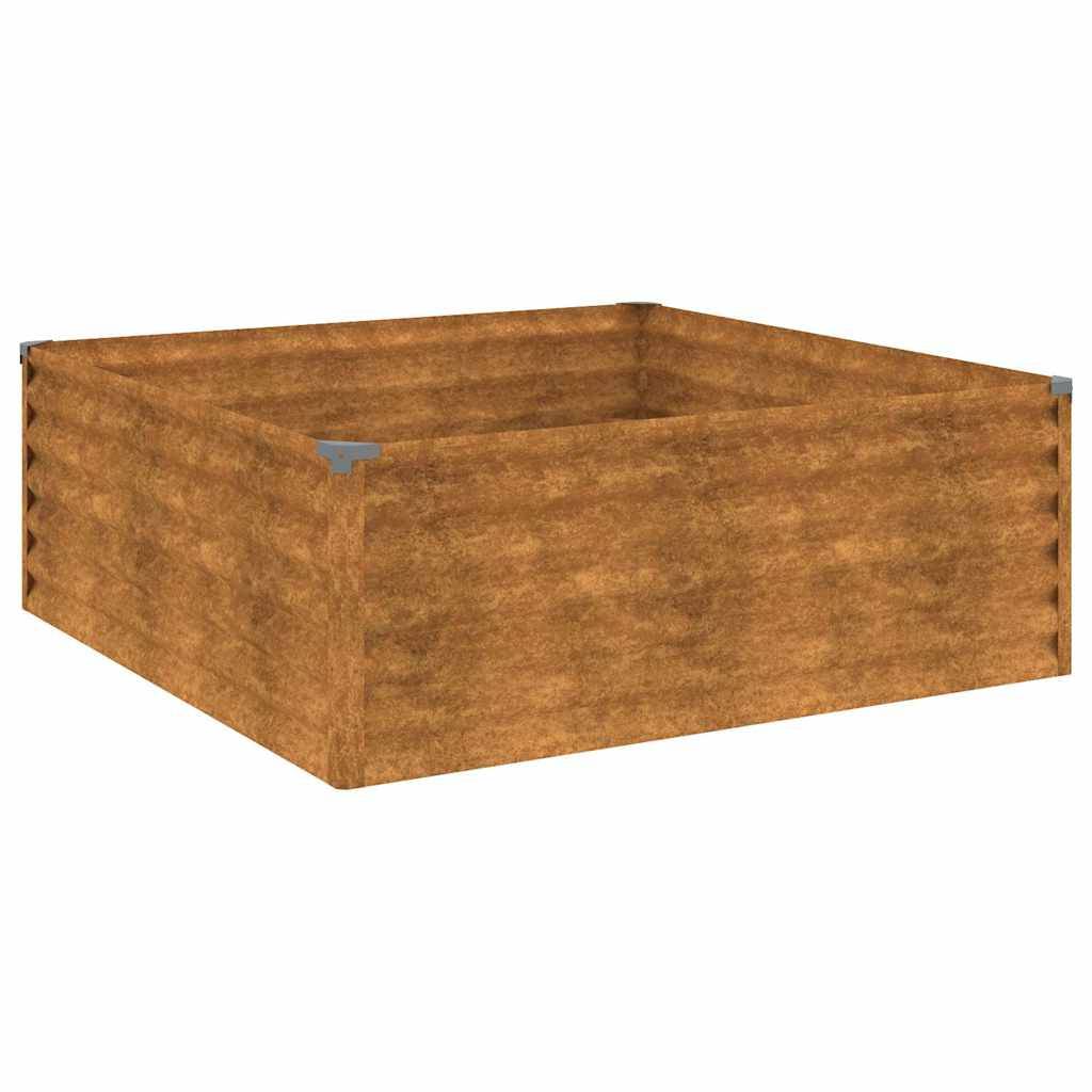 Prolenta Premium - Jardinière acier marron 100 x 100 x 36 cm - Prolenta premium p327.6 - Image 2