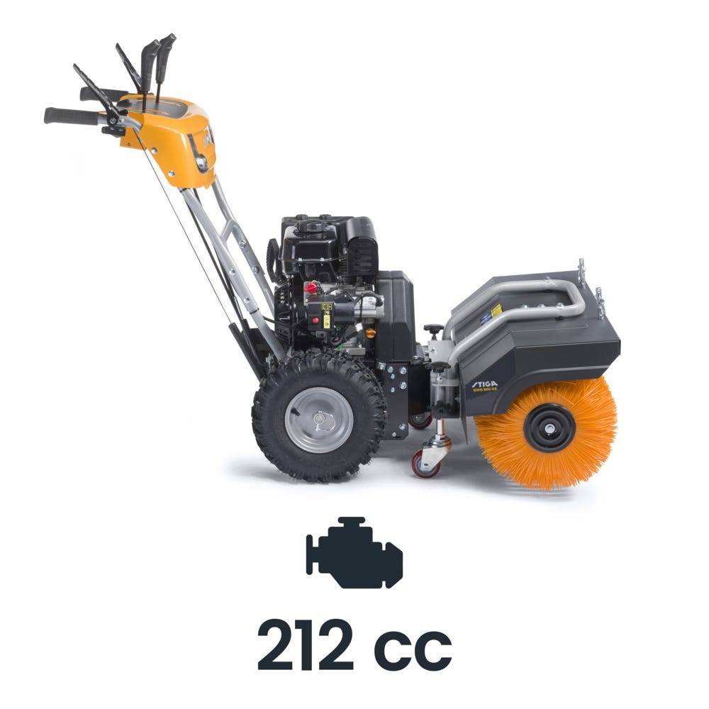 Stiga - Balayeuse autotractée SWS 800 GE, moteur 212cc, largeur 80 cm, démarrage électrique, phares LED, 8 vitesses - STIGA - Image 6