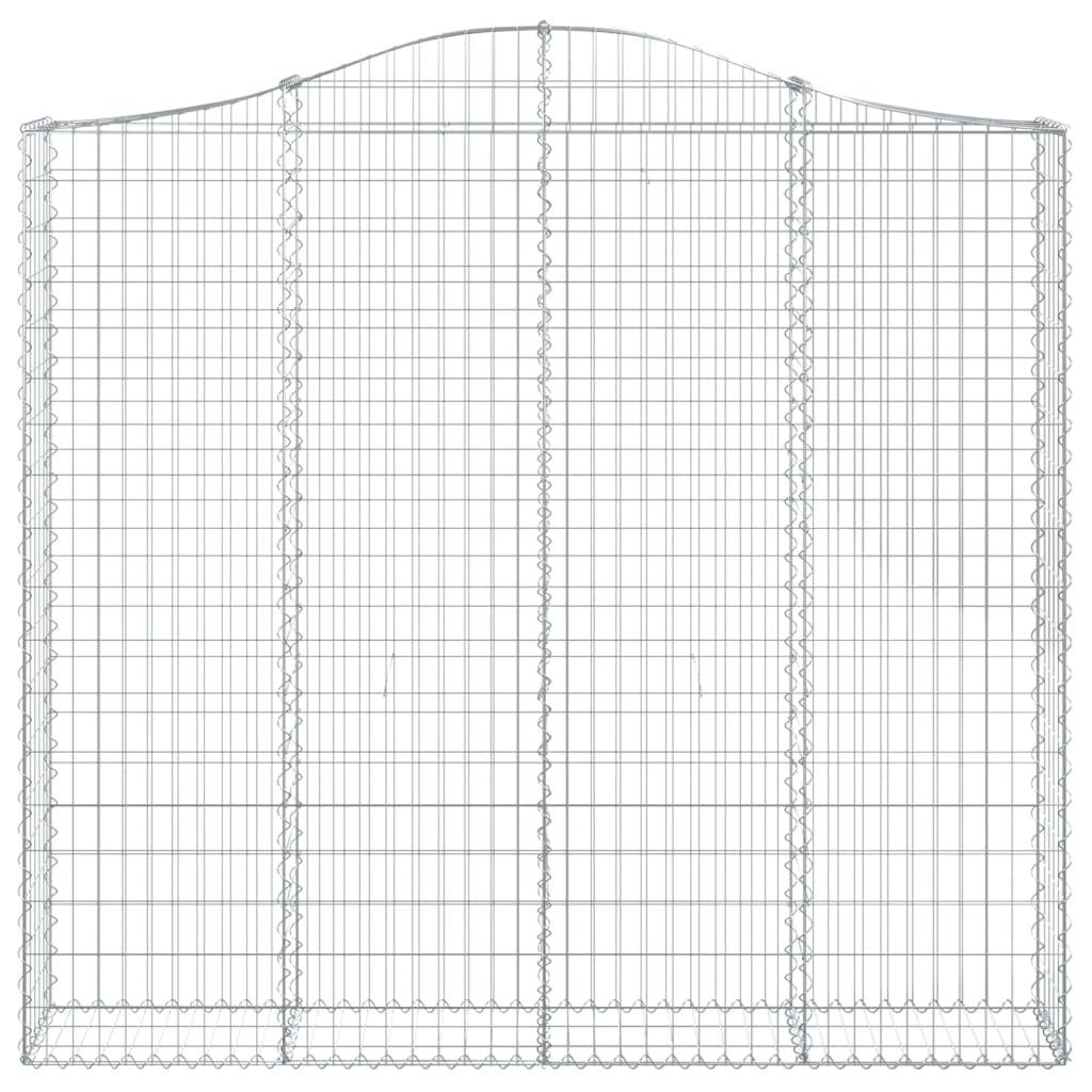 Vidaxl - Panier de gabions arqué 200x30x180/200 cm Fer galvanisé vidaXL 153389 - Image 4