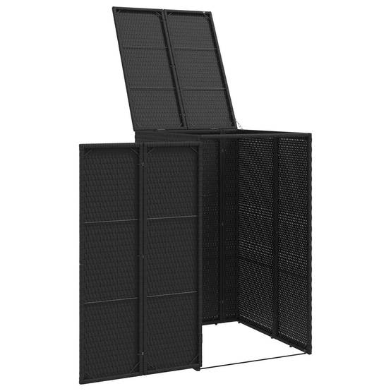 Cache-poubelle polyéthylène noir 65 x 80 x 115 cm - PANGIVO - Image 4
