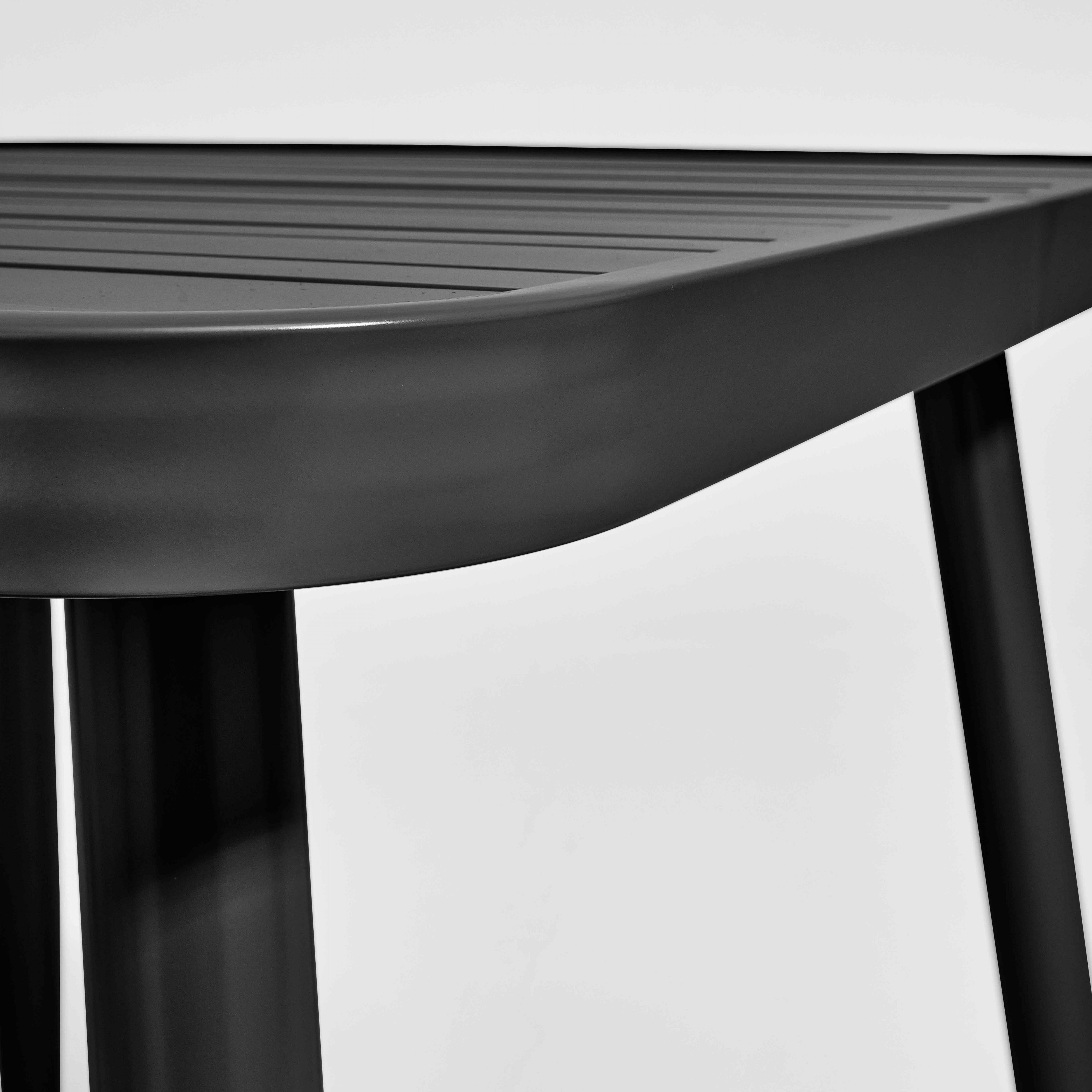 Oviala - Table de jardin rectangulaire en aluminium noir Bristol - Oviala - Image 4