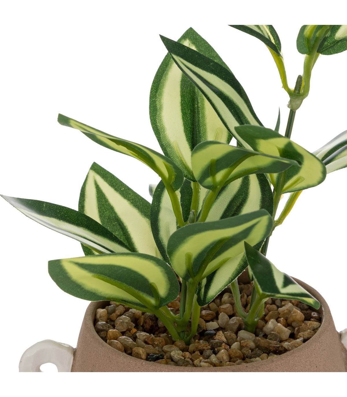 Plante artificielle pot en Céramique Cannelle H 21 cm - Image 2