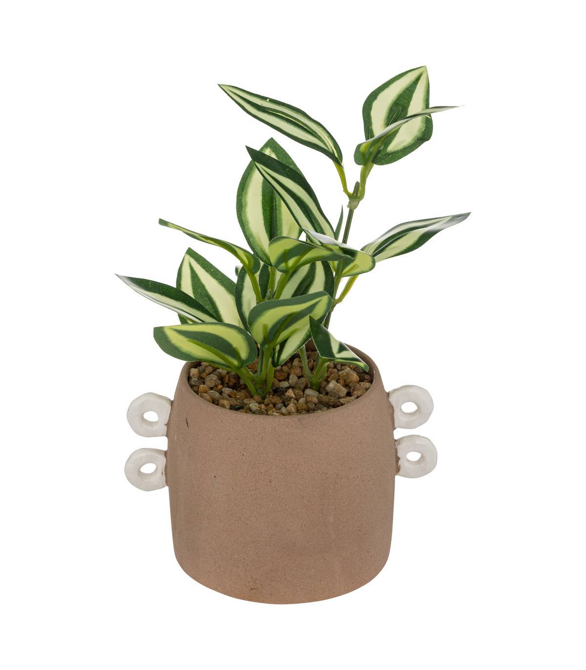 Plante artificielle pot en Céramique Cannelle H 21 cm - Image 1