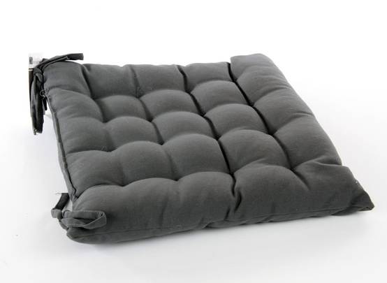 Jardideco - Coussin pour chaise de jardin Gris Foncé 38 x 38 cm - Image 1