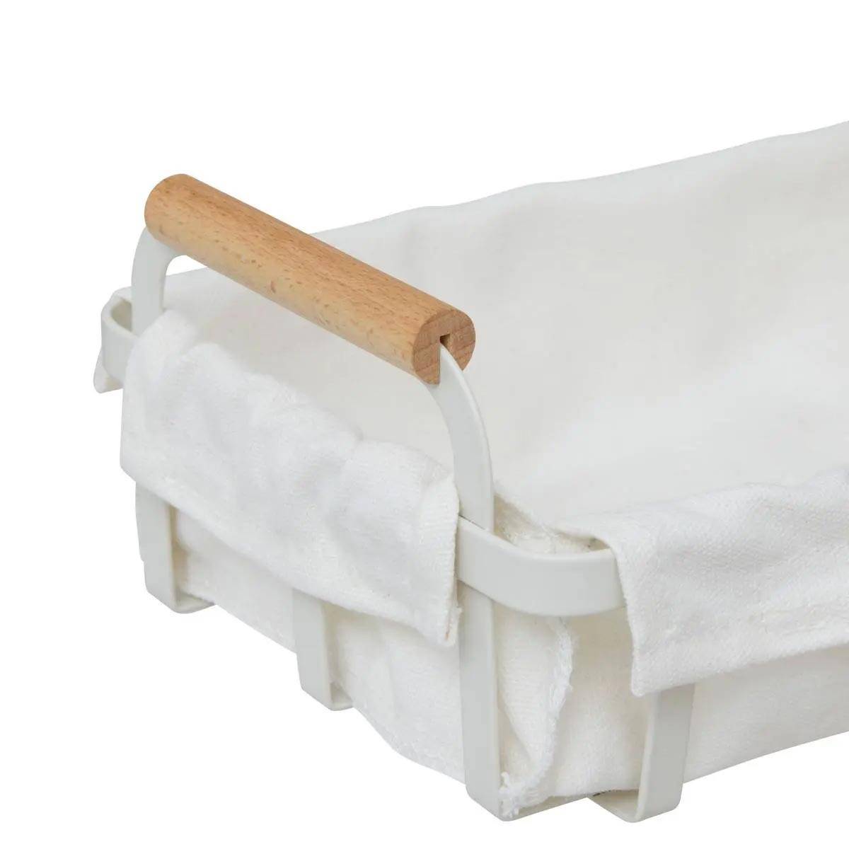 Corbeille à Pain en Métal "Balm" 27cm Blanc - Image 3