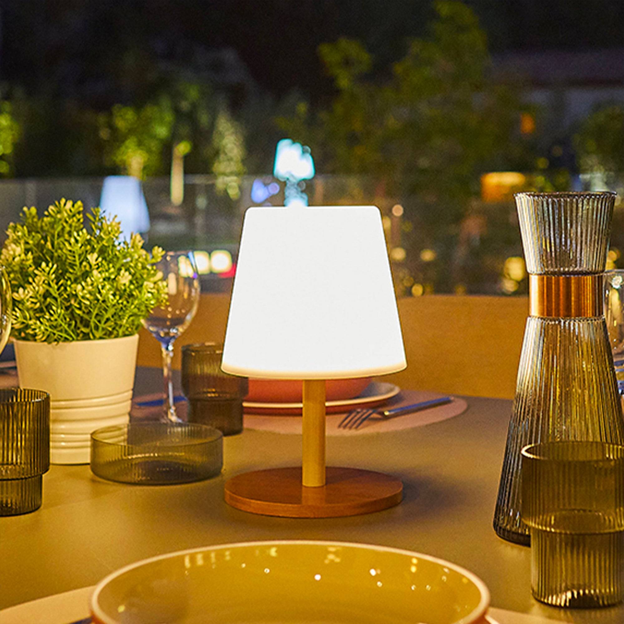 Lumisky - Lampe de table solaire STANDY MINI WOOD SOLAR H25cm - Image 2