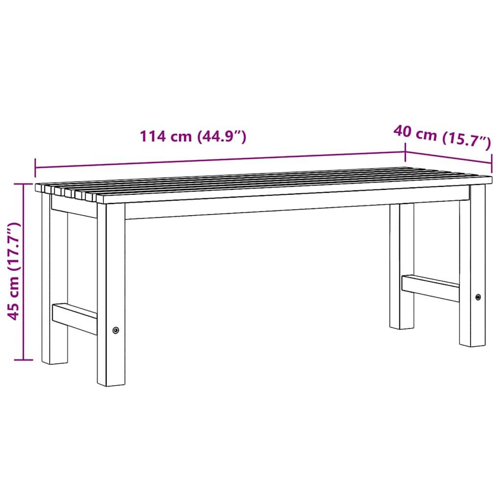 ComfortXL - Banc de jardin bois teck massif aménagement intérieur extérieur 114 cm brun - ComfortXL Outdoor Living - Image 8