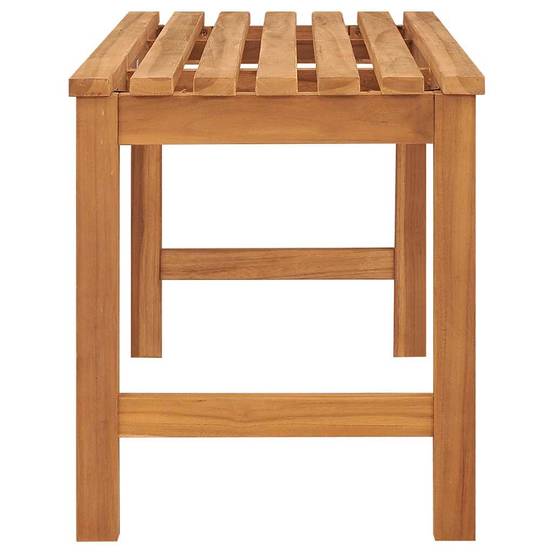 ComfortXL - Banc de jardin bois teck massif aménagement intérieur extérieur 114 cm brun - ComfortXL Outdoor Living - Image 5