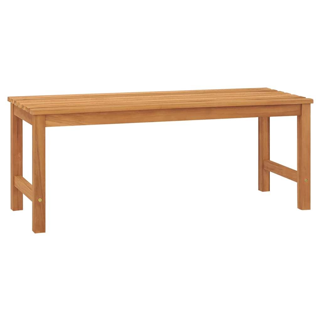 ComfortXL - Banc de jardin bois teck massif aménagement intérieur extérieur 114 cm brun - ComfortXL Outdoor Living - Image 2