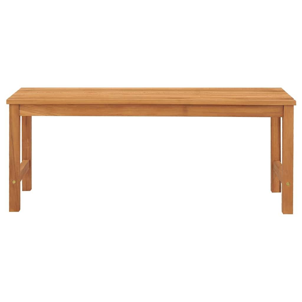 ComfortXL - Banc de jardin bois teck massif aménagement intérieur extérieur 114 cm brun - ComfortXL Outdoor Living - Image 4