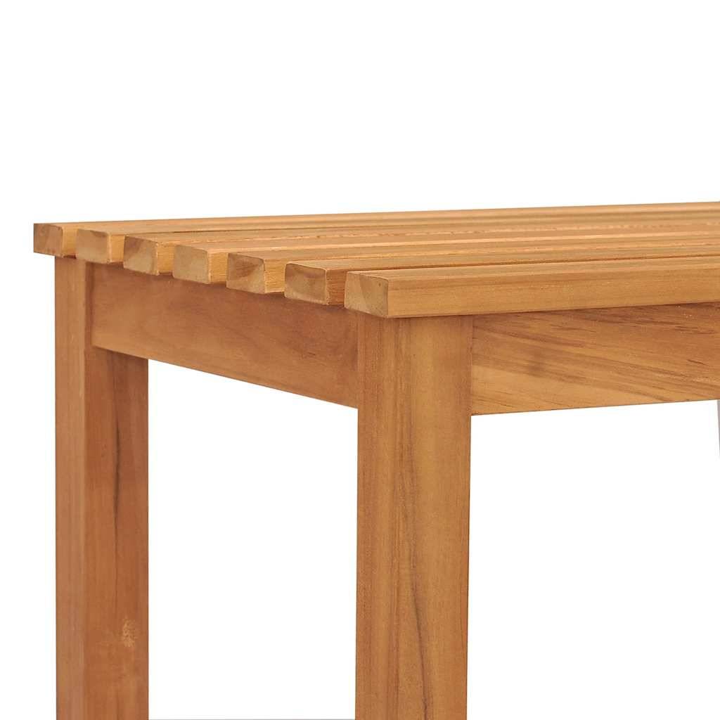 ComfortXL - Banc de jardin bois teck massif aménagement intérieur extérieur 114 cm brun - ComfortXL Outdoor Living - Image 6