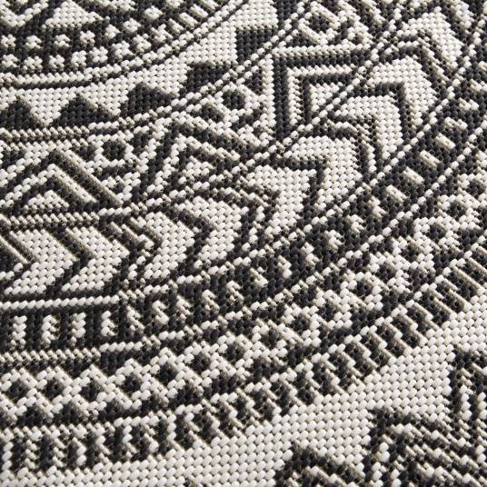 Decoweb - Tapis rond d'extérieur ou d'intérieur - Mandala - Noir - Ø 120 cm - Decoweb - Image 3
