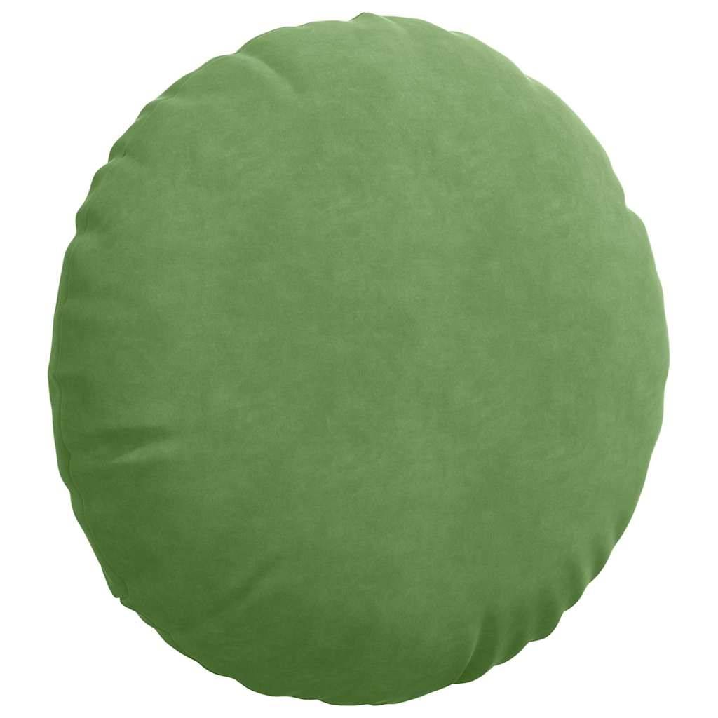 Coussins de siège 2 pcs Vert clair Ø 40 x 13 cm Velours Maison Chic - Image 5