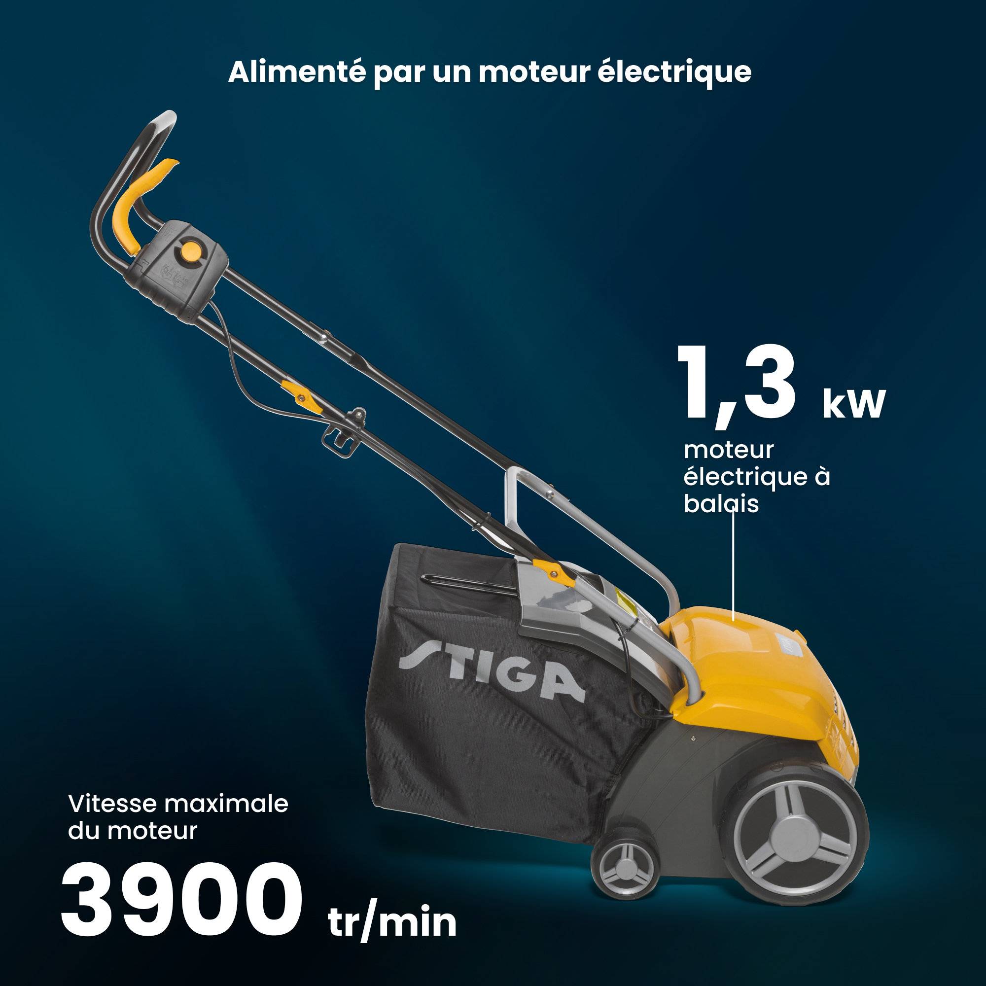 Stiga - Scarificateur SV 213 E, moteur 1300 W, 16 lames, 36 ressorts, collecteur 40 L - STIGA - Image 2