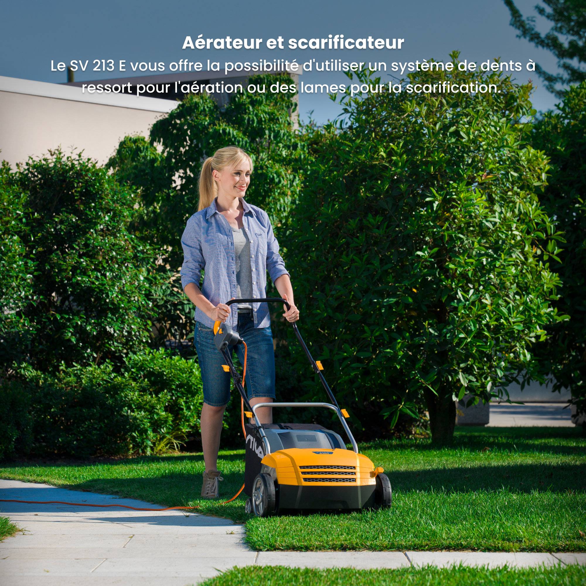 Stiga - Scarificateur SV 213 E, moteur 1300 W, 16 lames, 36 ressorts, collecteur 40 L - STIGA - Image 4