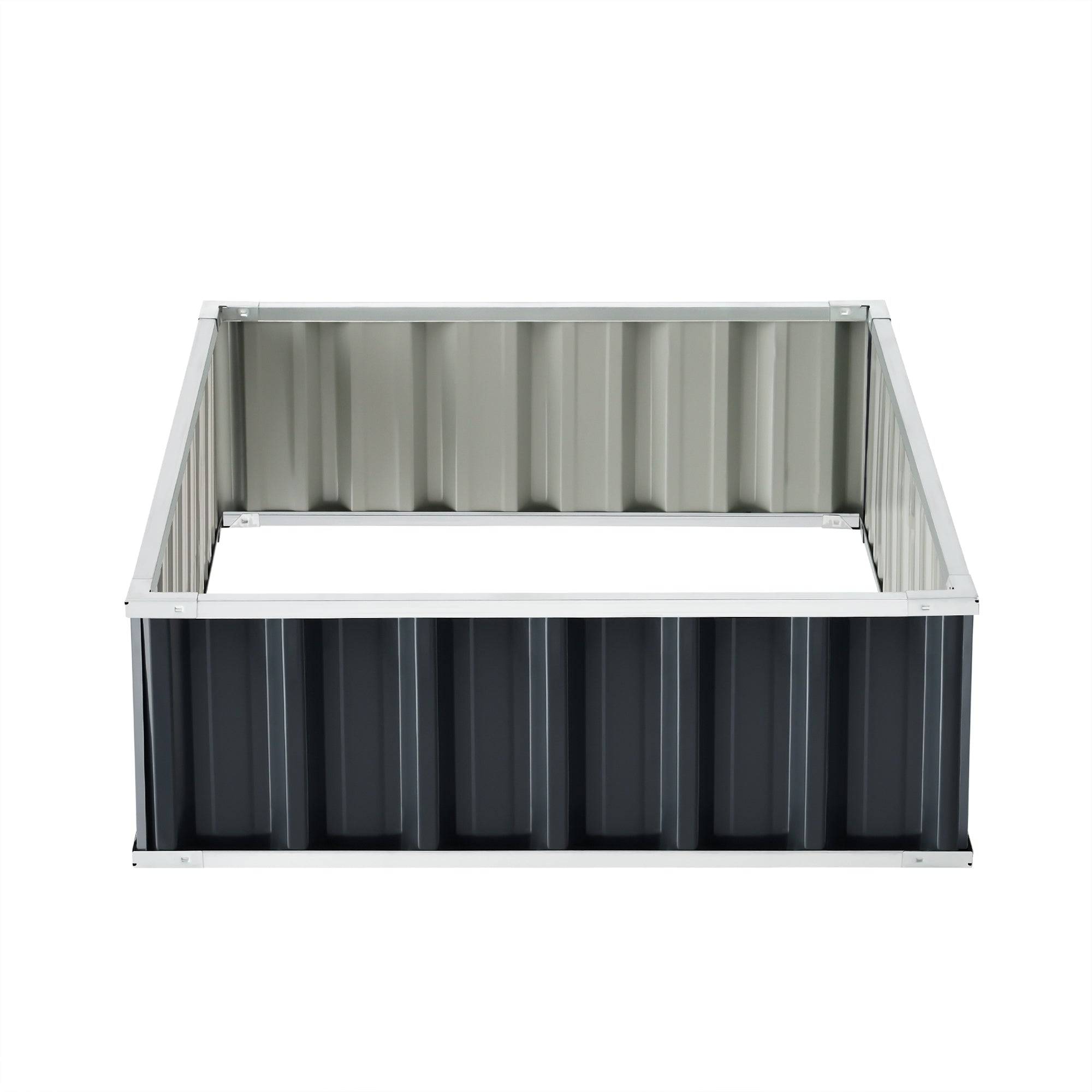 Jardinière rectangulaire acier galvanisé 118 x 90 x 30 cm anthracite - Image 4