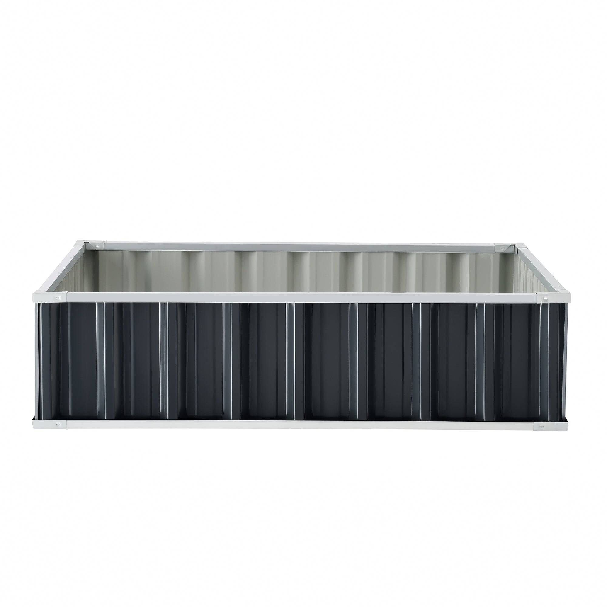 Jardinière rectangulaire acier galvanisé 118 x 90 x 30 cm anthracite - Image 3