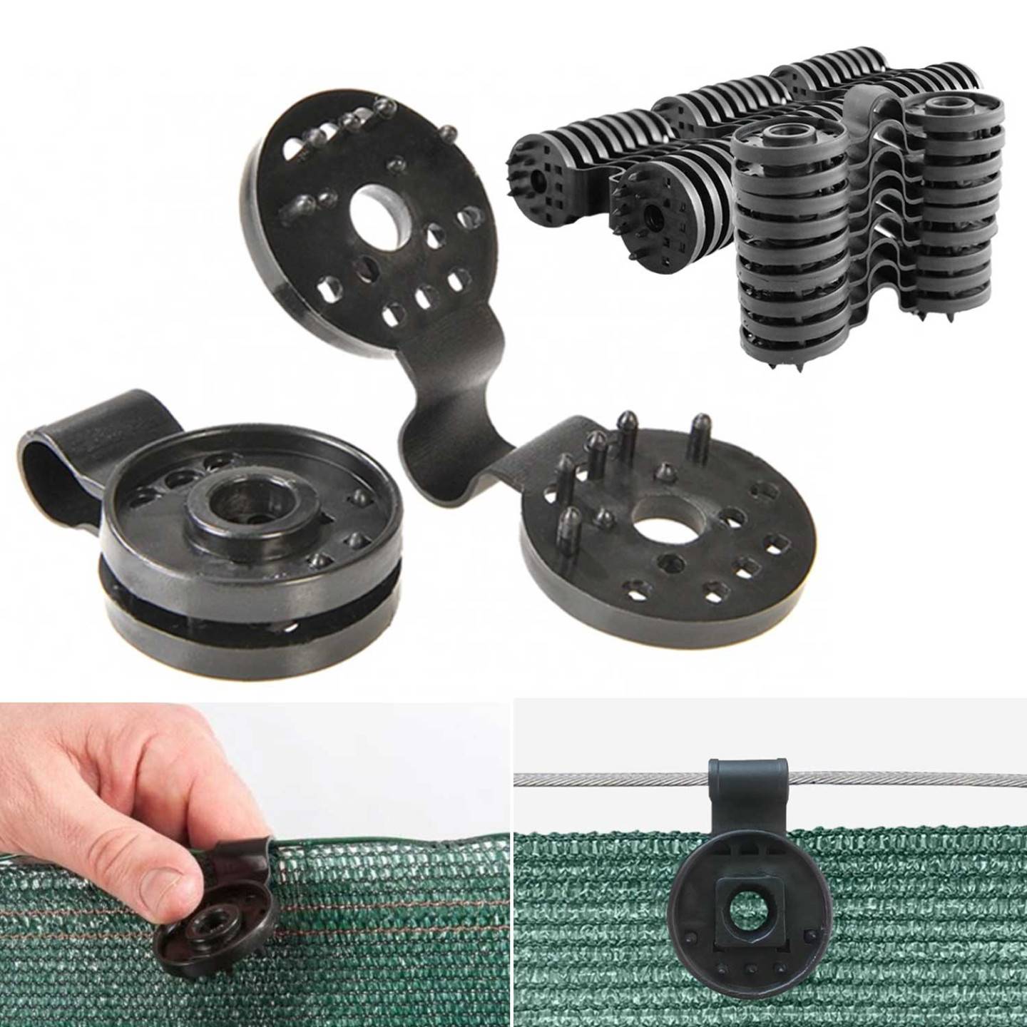 Lot de 20 clips de fixation pour brise vue - Image 1