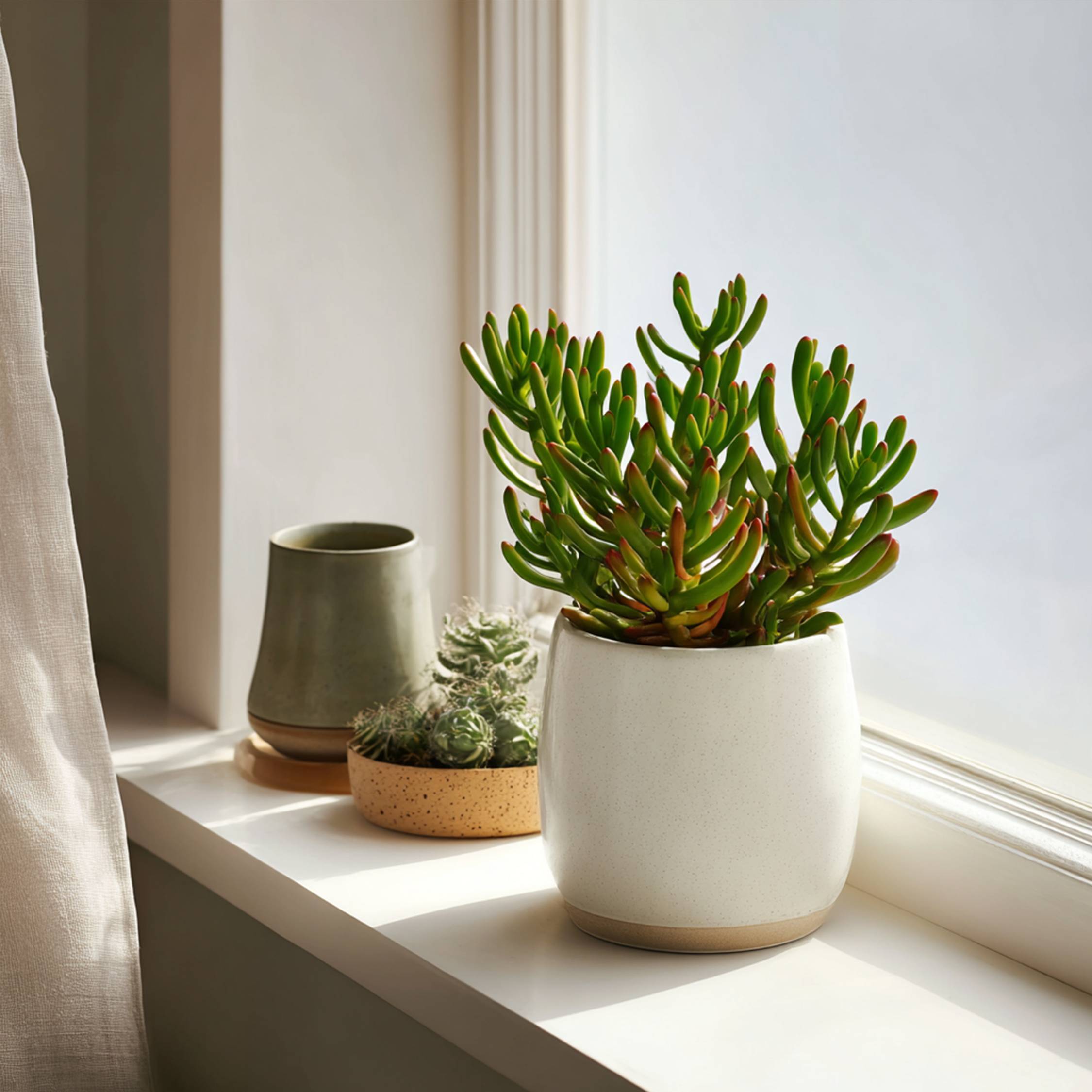 Plant In A Box - Plante de Jade - Crassula ovata 'Gollum' - Hauteur 15-25 cm - Pot 12 cm - Image 3