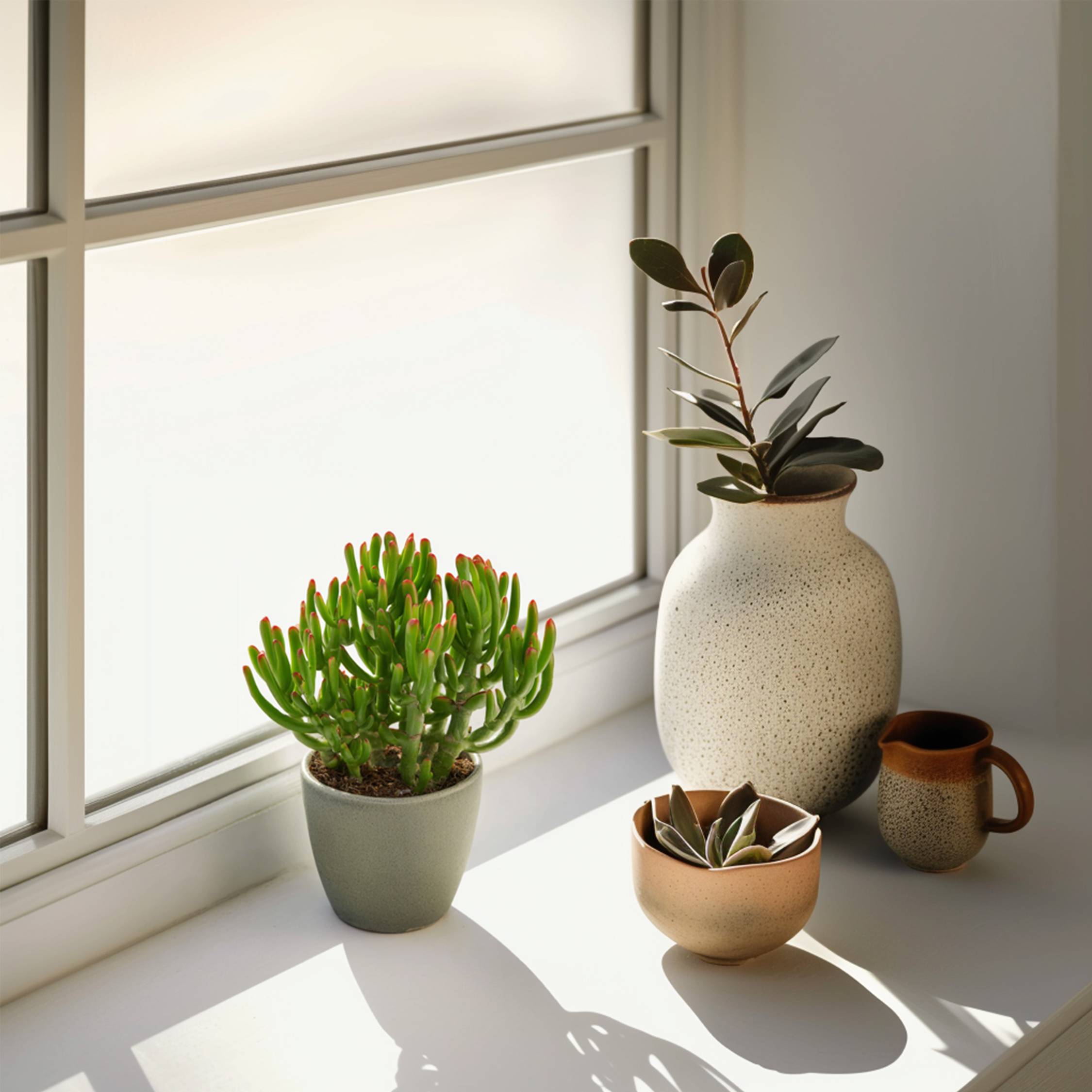 Plant In A Box - Plante de Jade - Crassula ovata 'Gollum' - Hauteur 15-25 cm - Pot 12 cm - Image 2