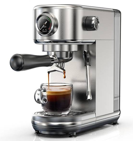 Machine à expresso semi-automatique HiBREW H10B,pression de pompe de 20 bars,réservoir d'eau de 1,3 L,avec buse vapeur