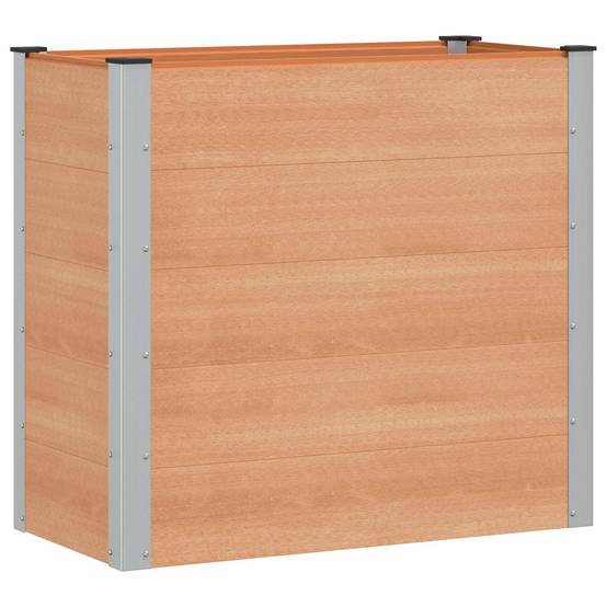 ComfortXL - Jardinière Surélevée WPC Aluminium Culture Légumes Fleurs 100x50x91cm Marron - ComfortXL Outdoor Living - Image 2