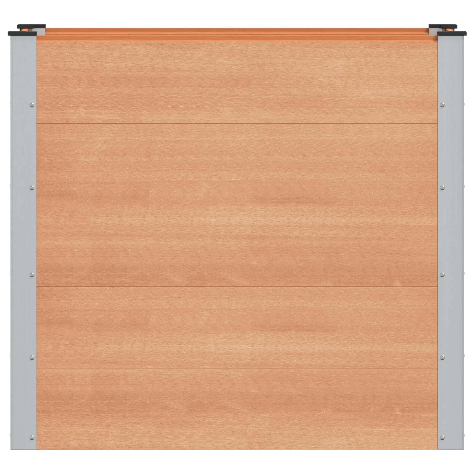ComfortXL - Jardinière Surélevée WPC Aluminium Culture Légumes Fleurs 100x50x91cm Marron - ComfortXL Outdoor Living - Image 3