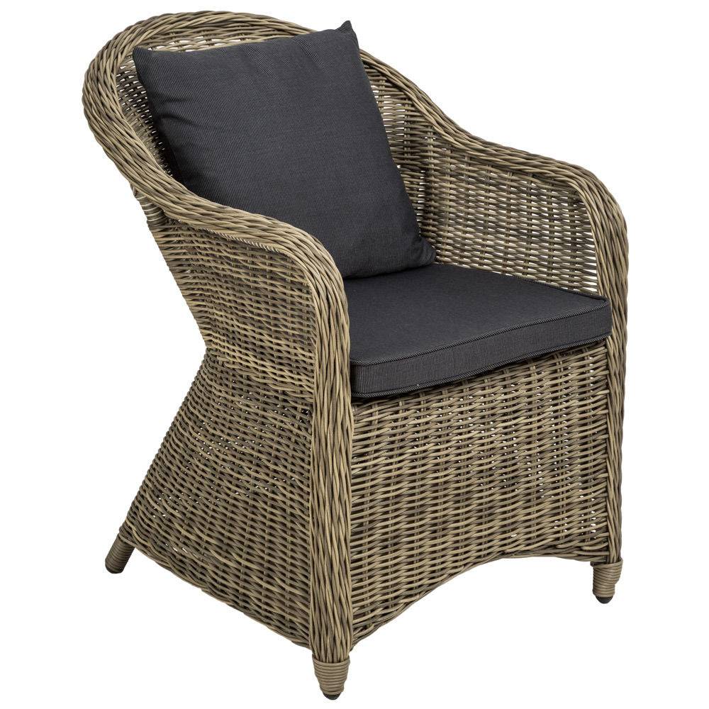 Helloshop26 - Fauteuil de jardin meuble luxe marron naturel - Image 1