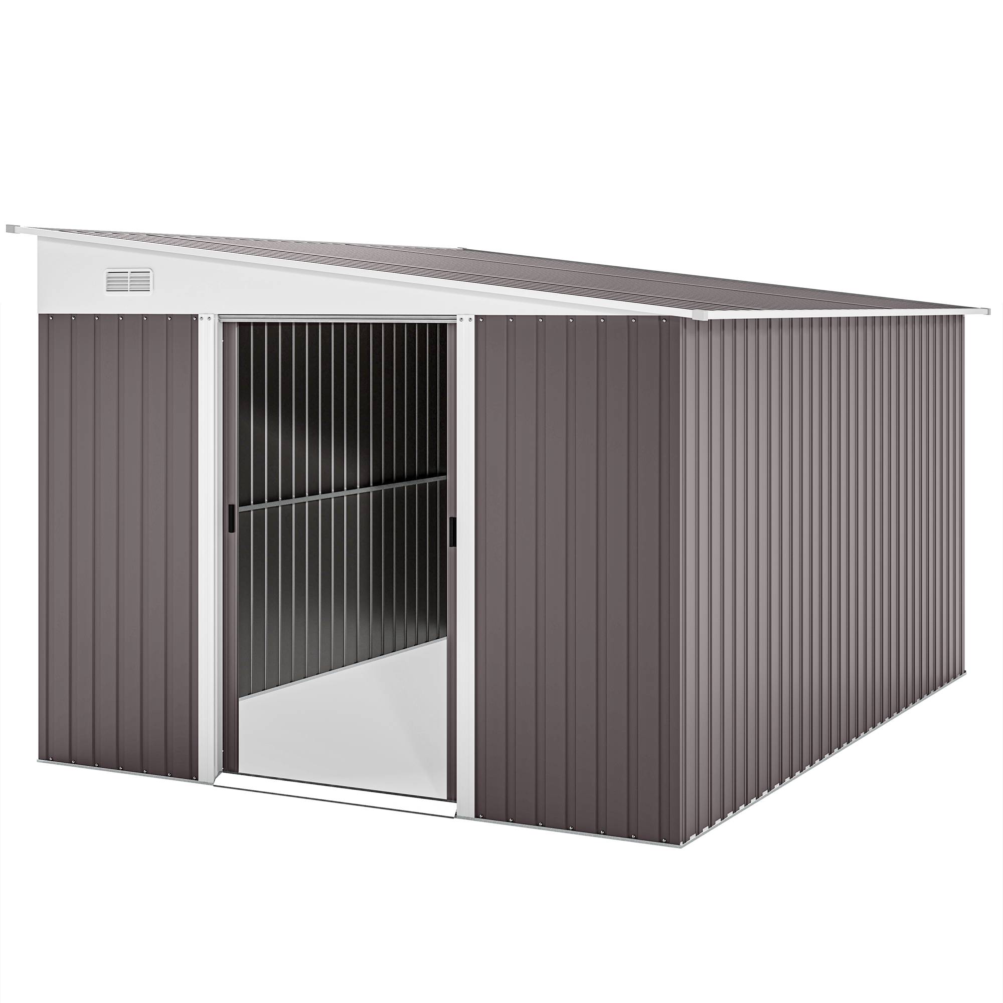 ComfortXL - Abri de jardin acier galvanisé gris 280 x 345 cm double porte coulissante - ComfortXL Outdoor Living - Image 2