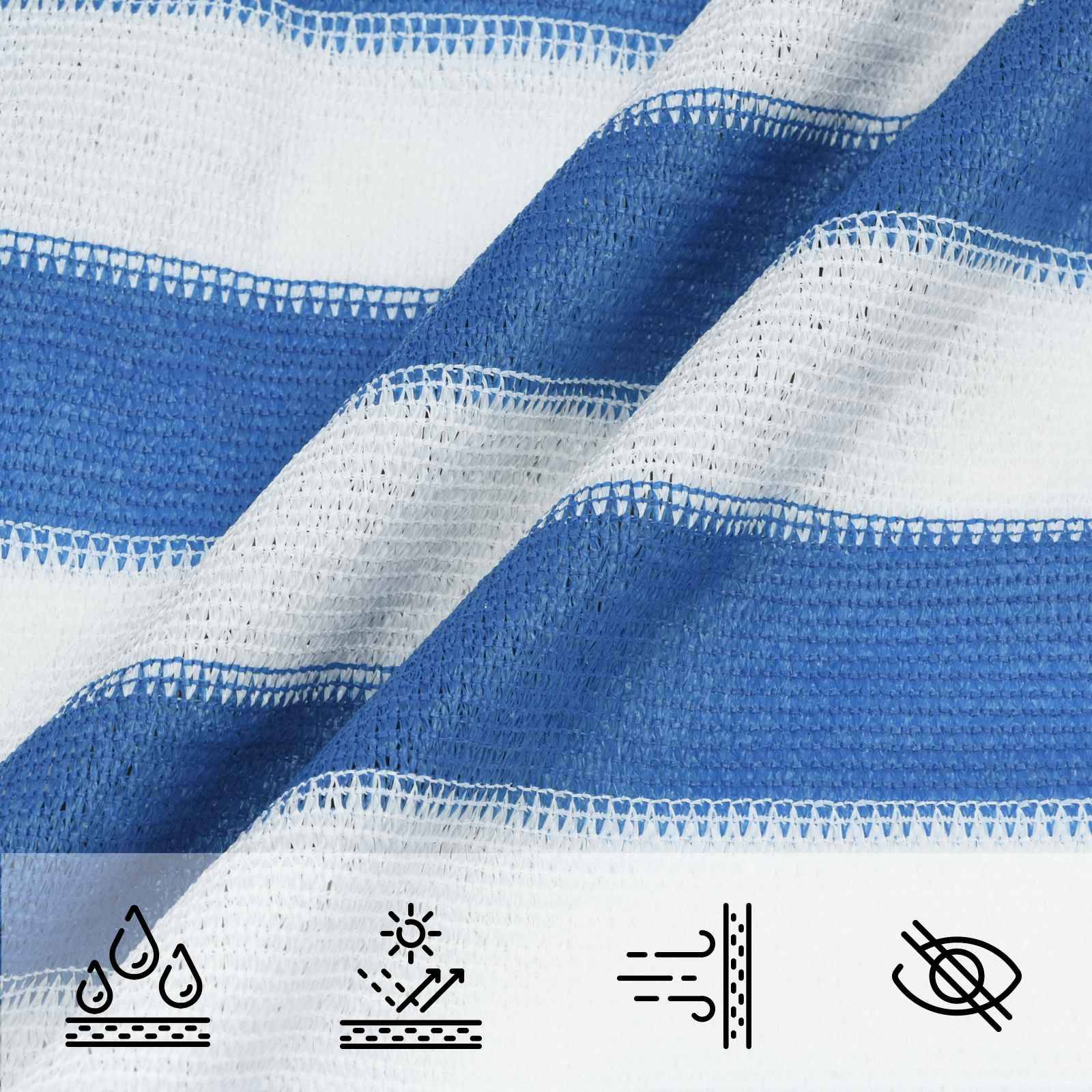 PANGIVO - Voile d'ombrage HDPE bleu et blanc 300 x 250 cm - PANGIVO - Image 3