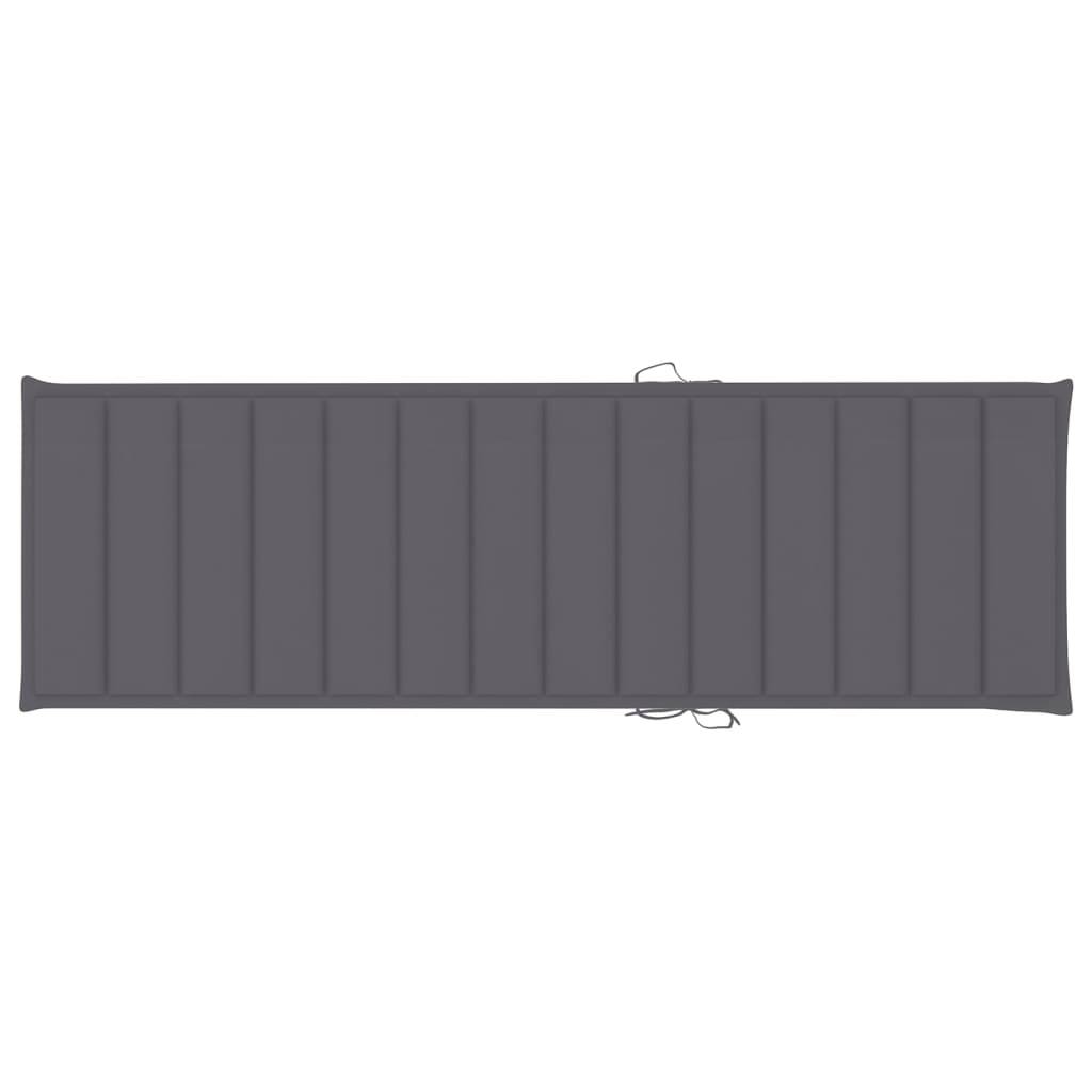 Helloshop26 - Transat chaise longue bain de soleil lit de jardin terrasse meuble d'extérieur double avec coussins anthracite pin imprégné - Image 6