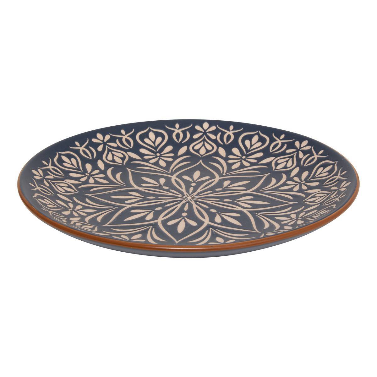 Atmosphera - Lot de 6 assiettes dessert Ines D21cm bleu - Atmosphera Créateur d'intérieur - Image 3