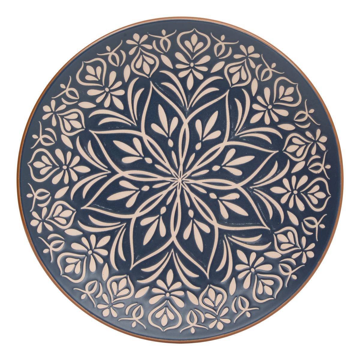 Atmosphera - Lot de 6 assiettes dessert Ines D21cm bleu - Atmosphera Créateur d'intérieur - Image 2